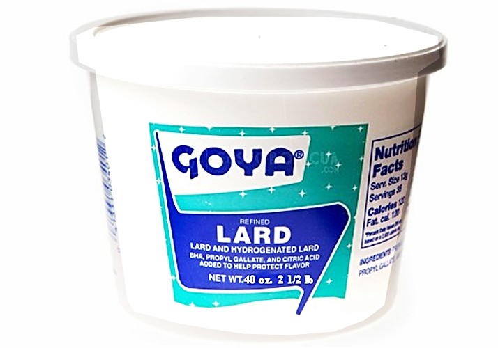 Goya Refined Pork Lard  2 1/2 lb. tub.